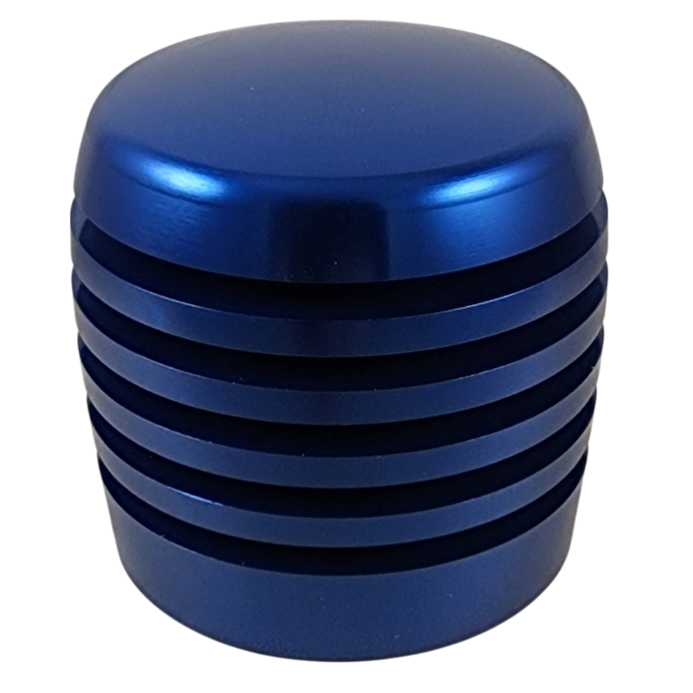 Blue XBR-200 Grooved Cylinder Style Aluminum Shift Knob