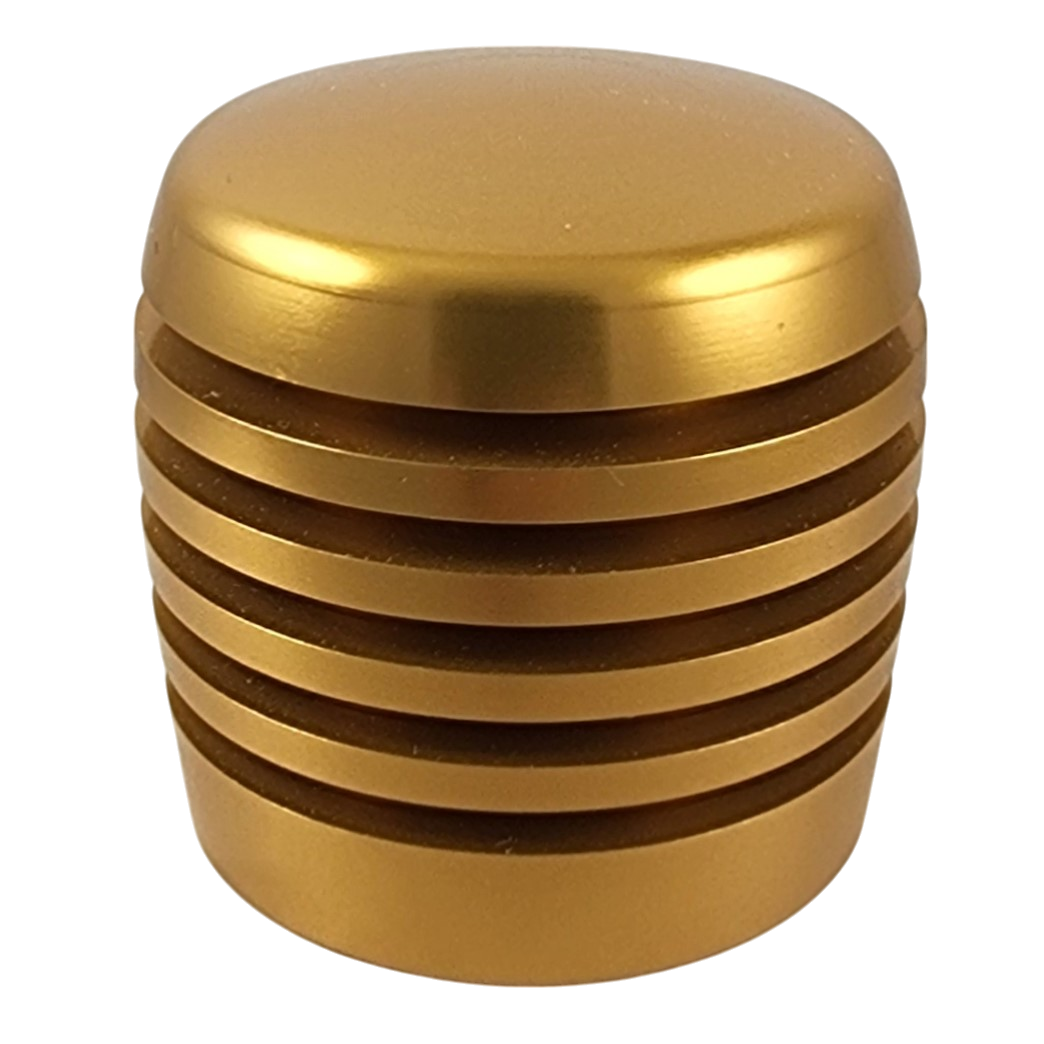 Gold XBR-200 Grooved Cylinder Style Aluminum Shift Knob